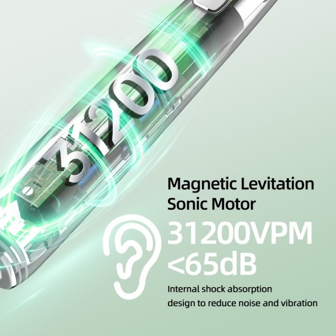 31200VPM IPX7 Smart Electric Toothbrush With Type C Charging Light Weight