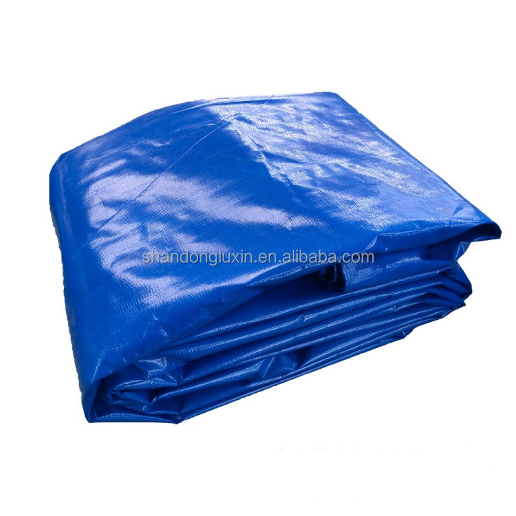 2024 PE Tarpaulin Stripe HDPE Fabric Waterproof Blue Poly Tarp for Outdoor-Agriculture