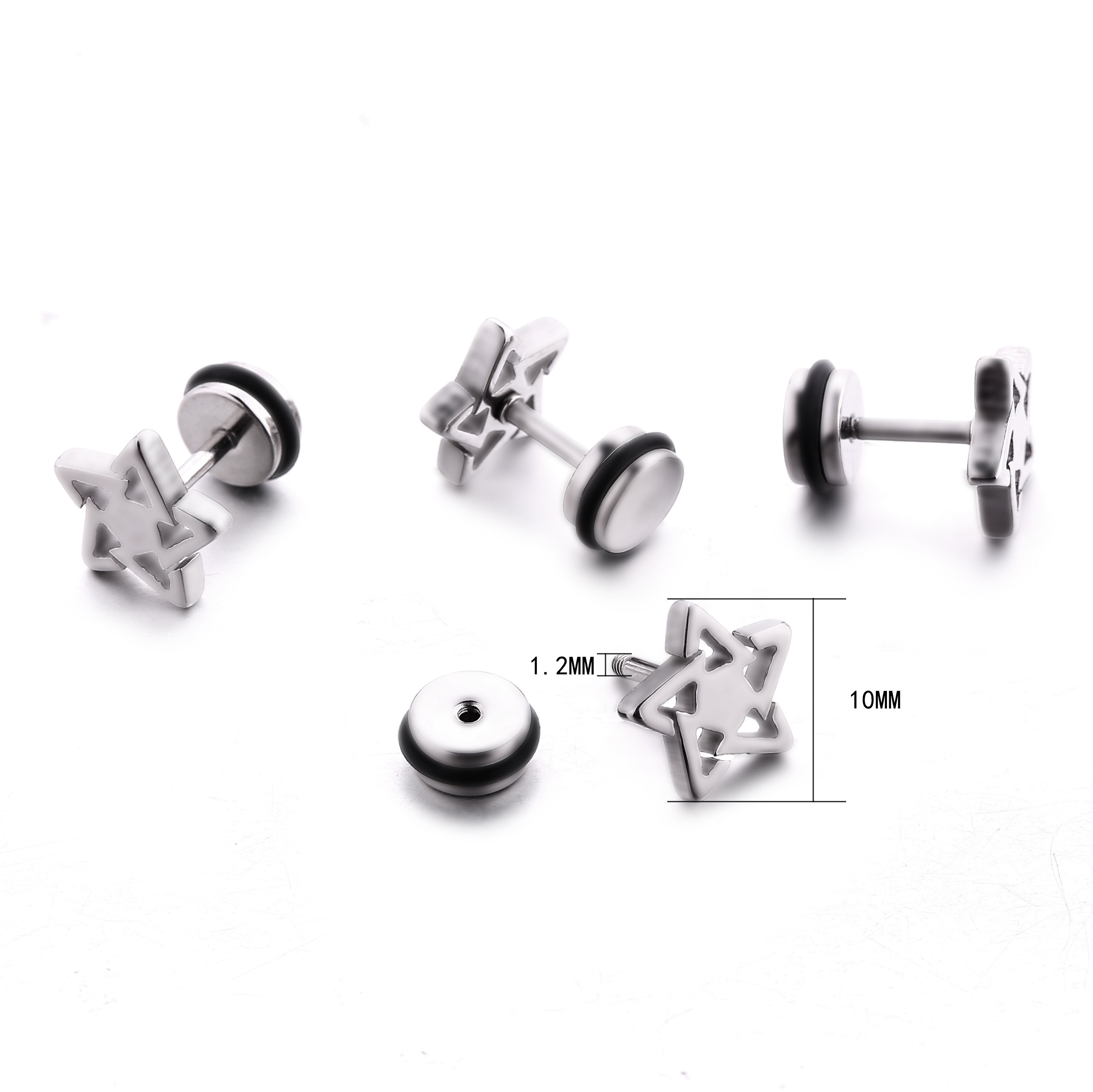 Lebanon popular body piercing jewelry star shaped stud earring women