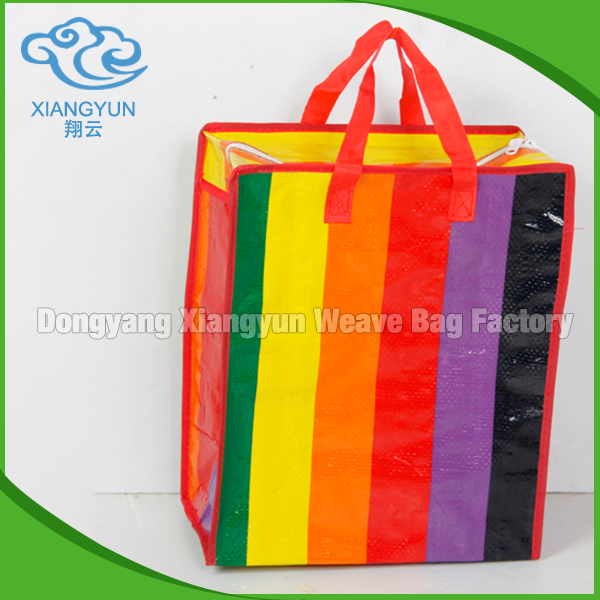 Factory directly sell package shopping zip printed china pp woven bag