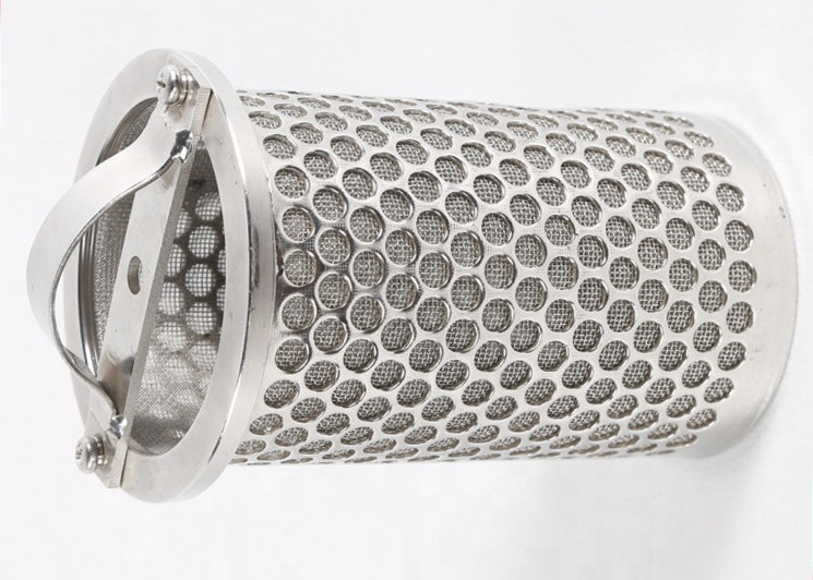 QMS Certified 0.2mm Hole 99% Wire Mesh Water Filter Perforated