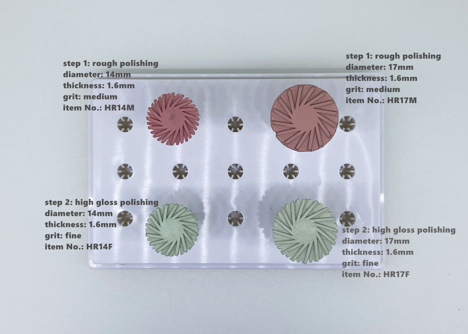 PMMA PEEK Polymer Ceramics Flexible Diamond Discs Whirlwind Dental Polishing Wheel