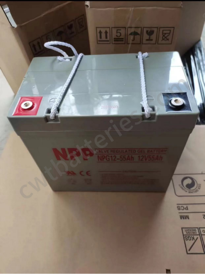 Valve Regulated Lead Acid Solar Batteries NPG12-55Ah 12V Rechargeable