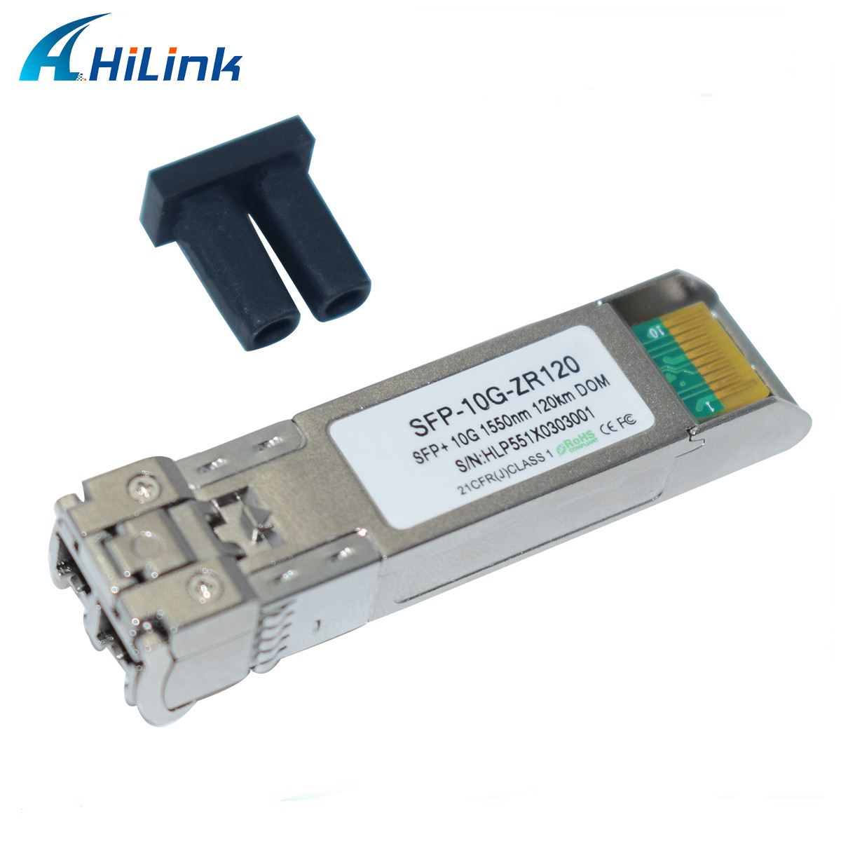 Hilink 10G Base SFP+ ZR 120KM 1550NM Fiber Optic Equipment Optic Transceiver Module Compatible