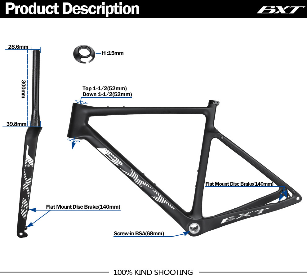 Carbon Fiber Gravel Bike Frame 700C Aero Shaping carbon road frame