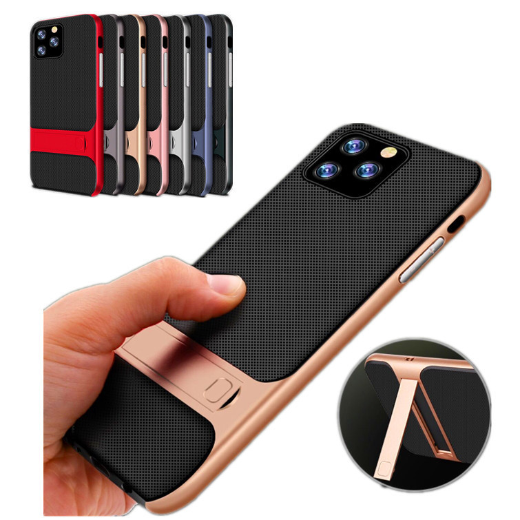 Foldable Finger Grip Phone Case High Clear Shock Absorption Dual Layer