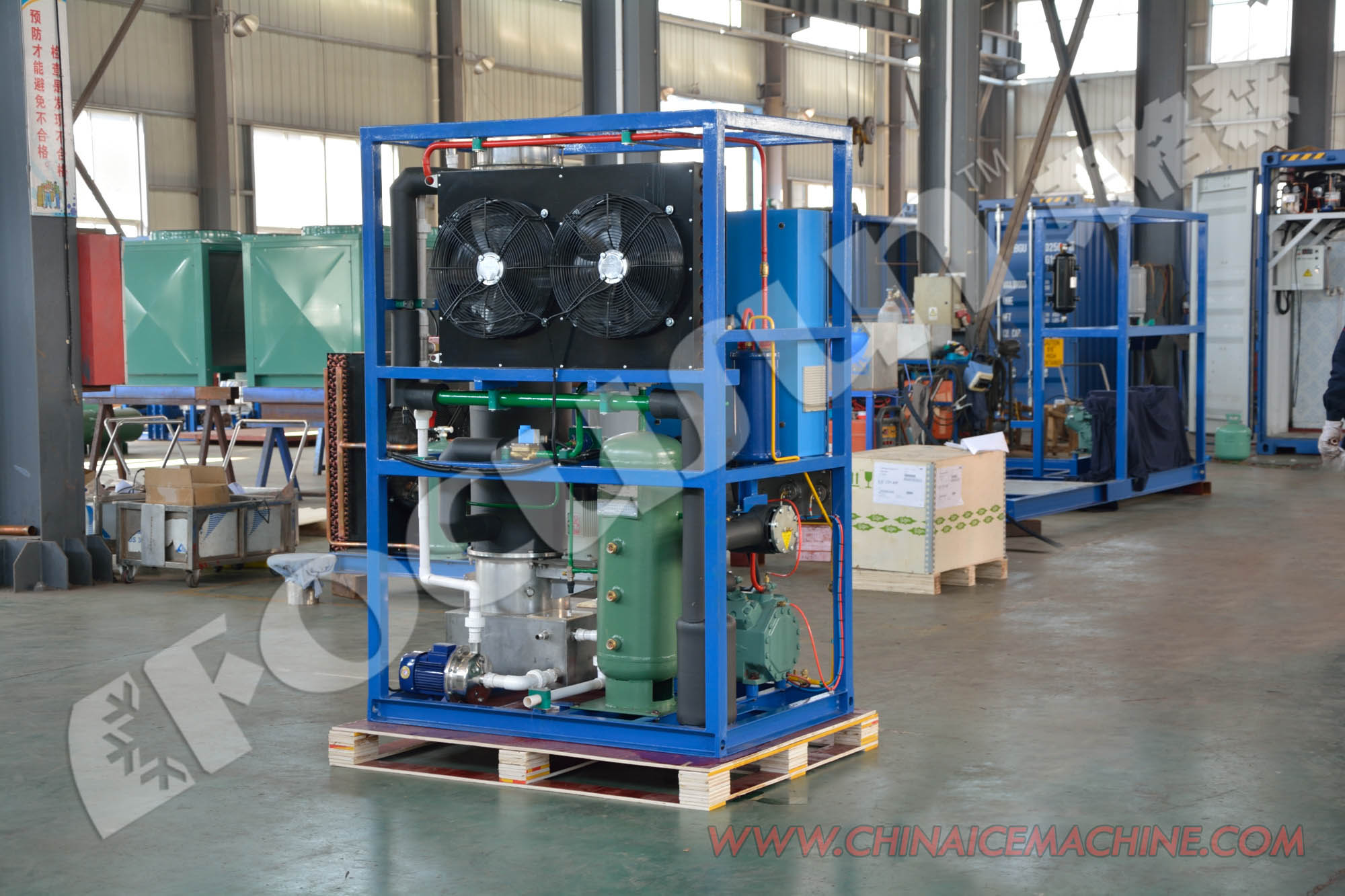 Industrial Edible Ice Production Plant with 2 Ton Tube Ice Machine and PLC Control