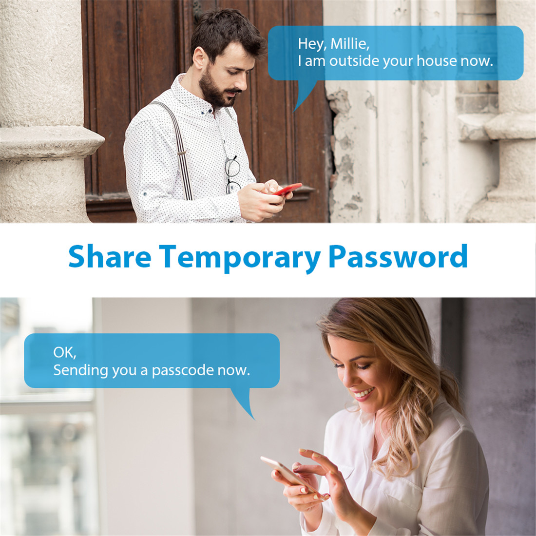 wireless zigbee Keypad Smart Lock unlock and control remotely for short-rental apartment