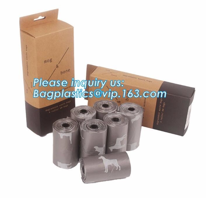10 Rolls/150Pcs Plastic Pet Dog Waste Bags 33 * 22cm Durable Trash Cleaning Bag, cornstarch based compostable pet waste
