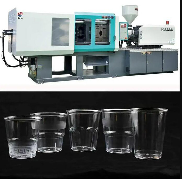 Horizontal Plastic Cup And Cup Cover Injection Molding Machine With High Output