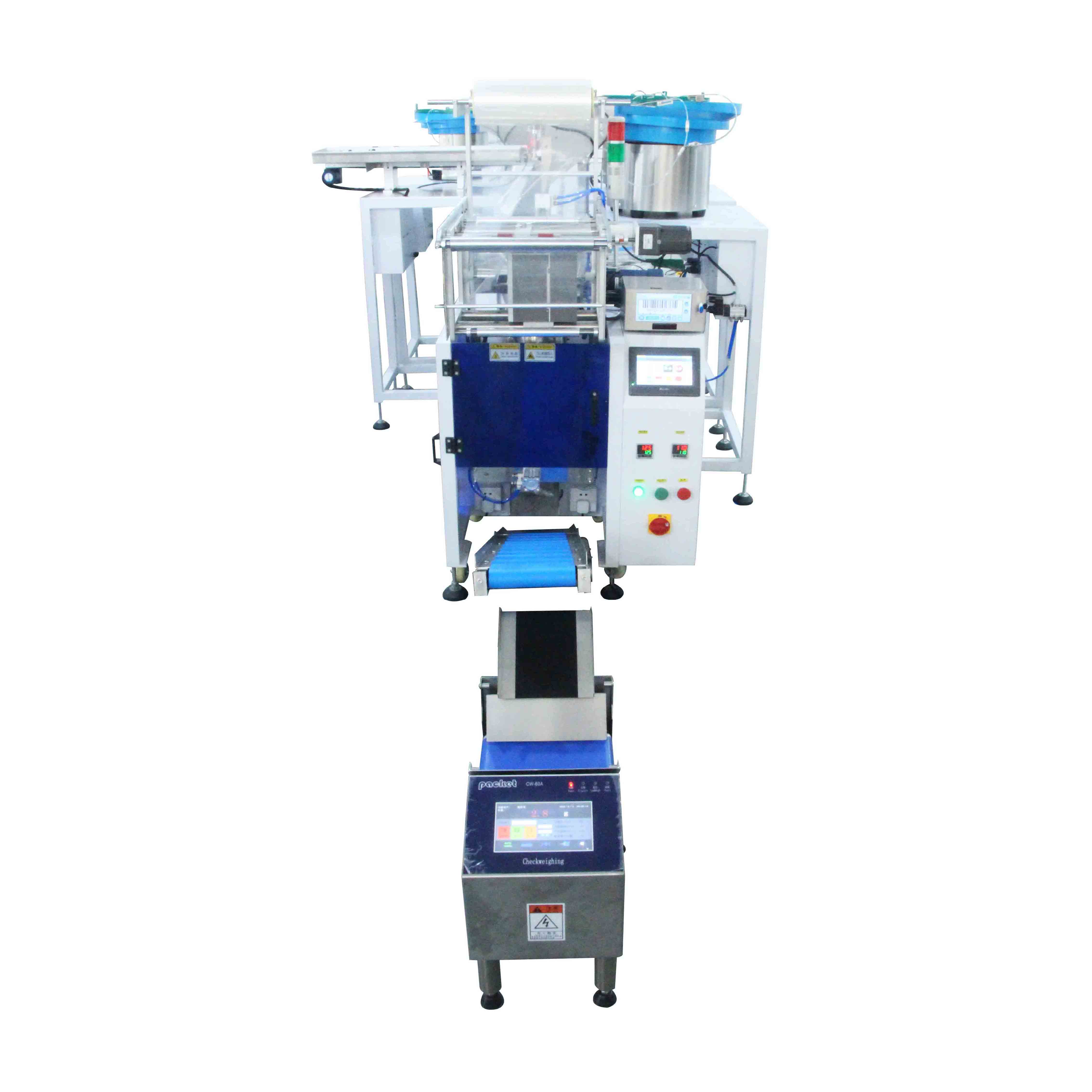 High-Grade Automatic Hardware Fastener Fittings Screw Sorting Counting Small Bag Pouch Packing Machine With Check Weighing