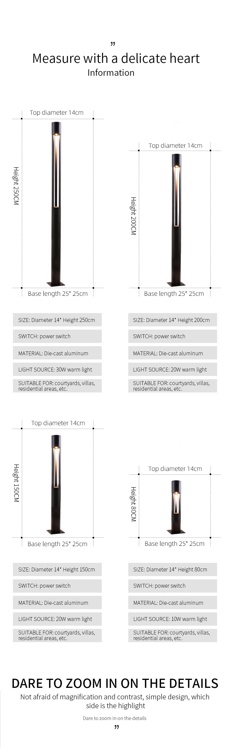 Garden Outdoor Electric Landscape Lights LED 30W 20w 10w