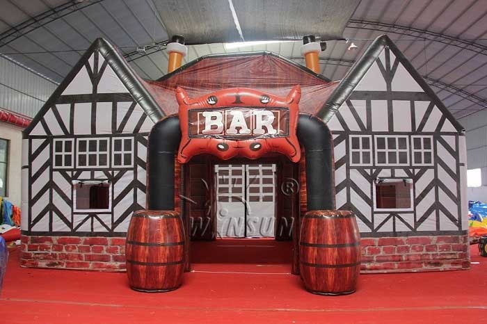 Water Resistant PVC Inflatable Pub Tent 9.15x6.1x6.1m With Perimeter
