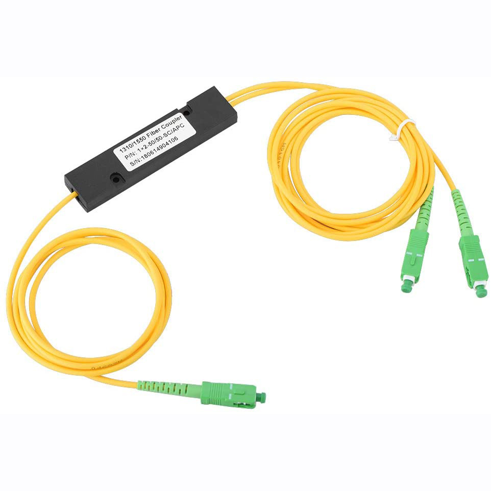 OEM ODM FTTH high quality 1:2 SC/APC fiber optical splitter 1*2 micro FBT ratio coupler 1310nm or 1490nm or 1550nm
