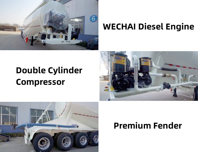 TITAN 5 Axle 60 CBM Dry Bulk Cement Tanker Trailer for Sale