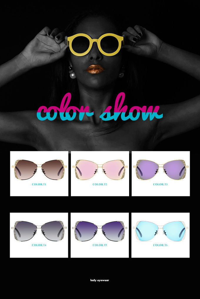 Retro Engraving 143MM Metal Frame Custom Polarized Sunglasses UV400