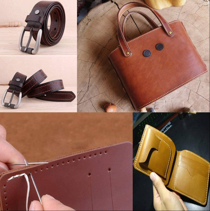Purse Leather Sewing Waxed Thread-Practical Long Stitching Thread For Leather Craft DIY 0.8mm wax thread
