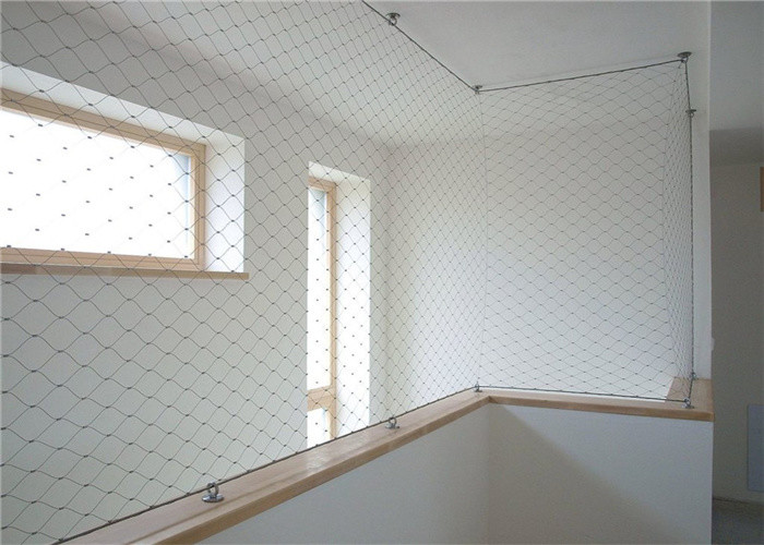 Corrosion Resistance AISI316L Steel Wire Rope Netting 60 Degree Angle