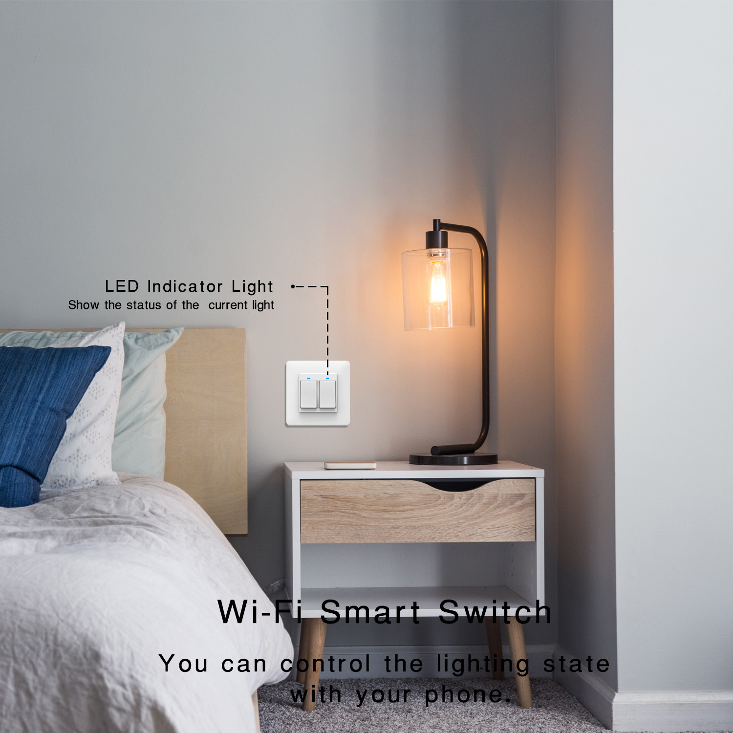 WIFI 2 Gang Smart Switch No Neutral