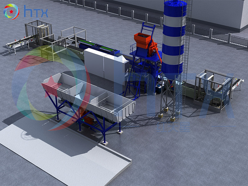 Construction Automatic Precast Concrete Machine Wall And Floor Tile Production Line