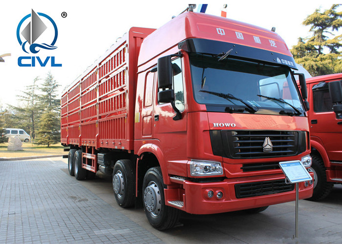 SINOTRUK HOWO A7 8x4 Box Stake Truck/Cargo Truck 336hp New Cargo Truck,Heavy Duty Flatbed Truck,Military Cargo Truck