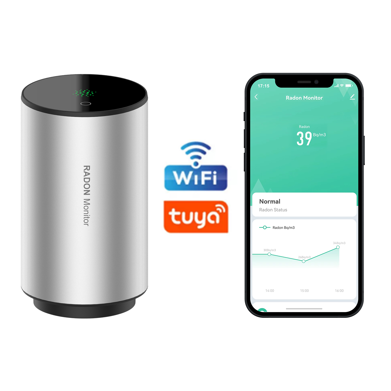 Radon Monitor RN-PRO 200 Portable Gas Detector For Home Safety Customization