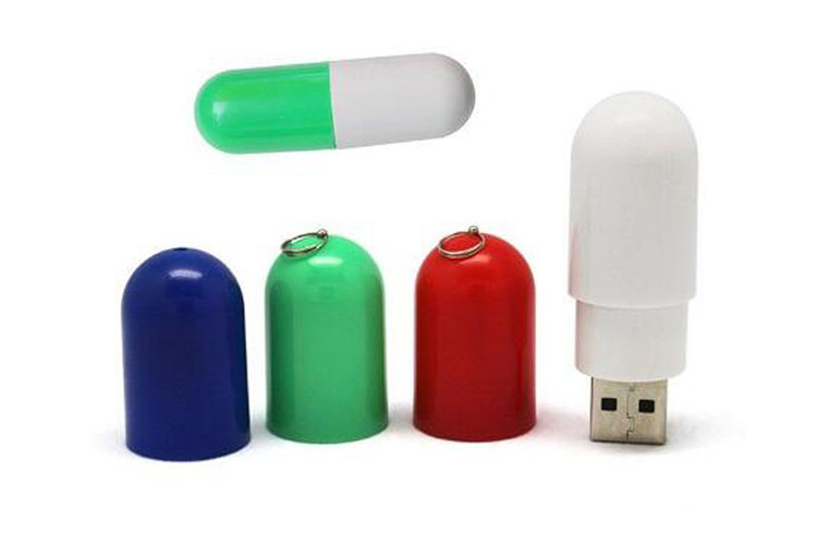 Factory supply show life brand 8GB 3.0 green color plastic pill USB with customized logo and package