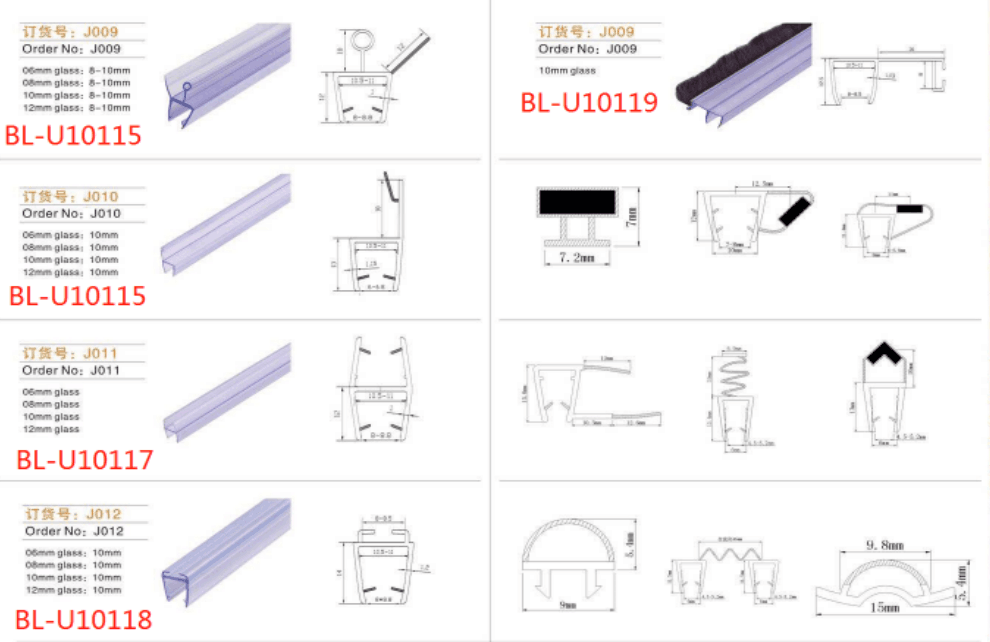 Shower Silicone Seal Strip for 120 Inch Glass Door Prevent Leaks and Stop Water Damage