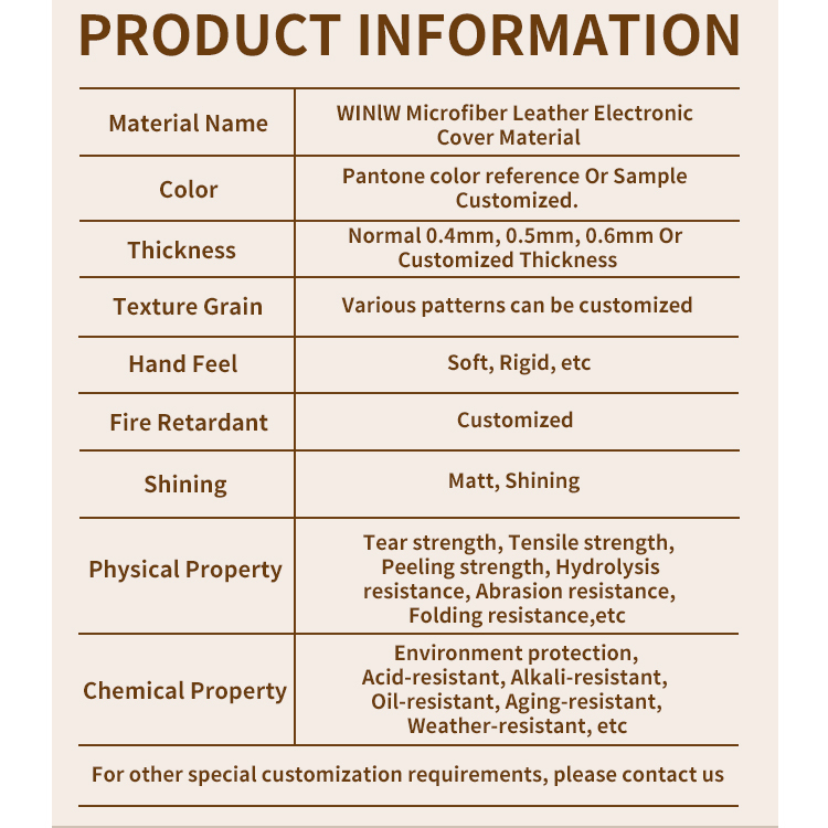  Microfiber Leather For Electronics Cover