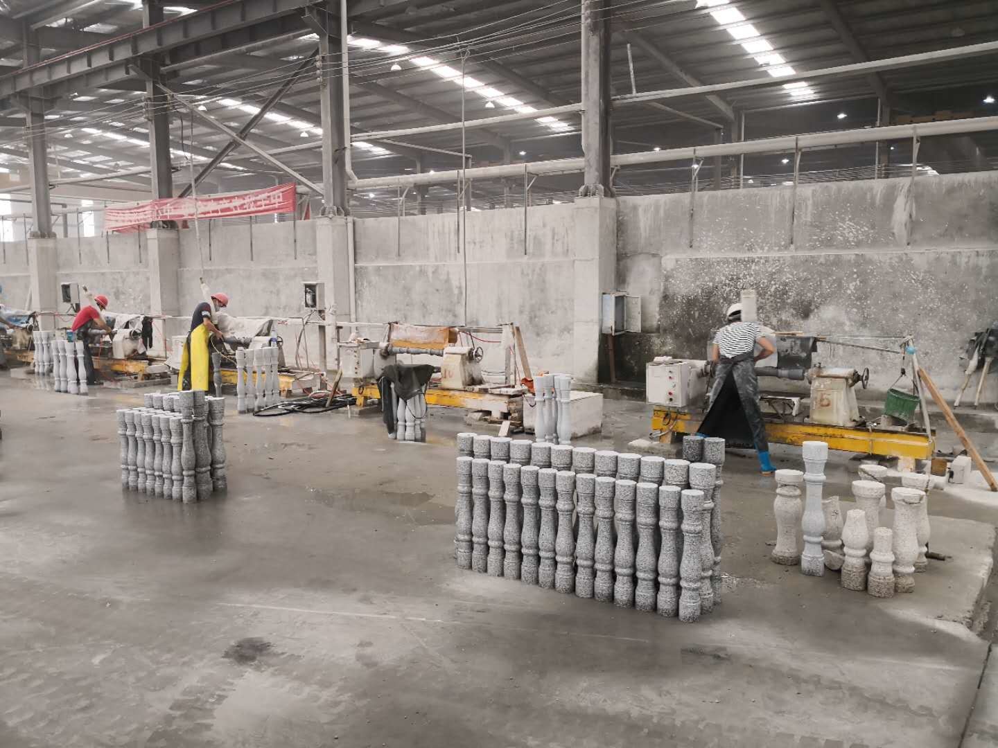 High-Efficiency CNC / PLC Four-Piece Baluster Cutting Machine For Precision Stoneworking
