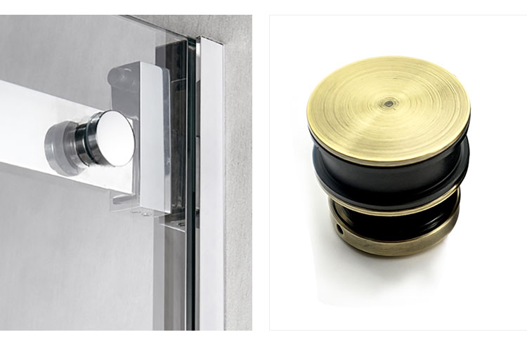 Enhance Your Bathroom with Gold Color Frameless Sliding Shower Door Hardware Fittings