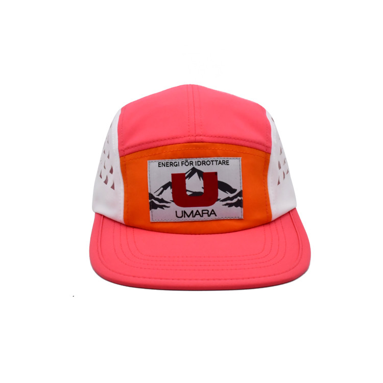 Duck tongue cap color patchwork 5-page panel camper cap flat brim