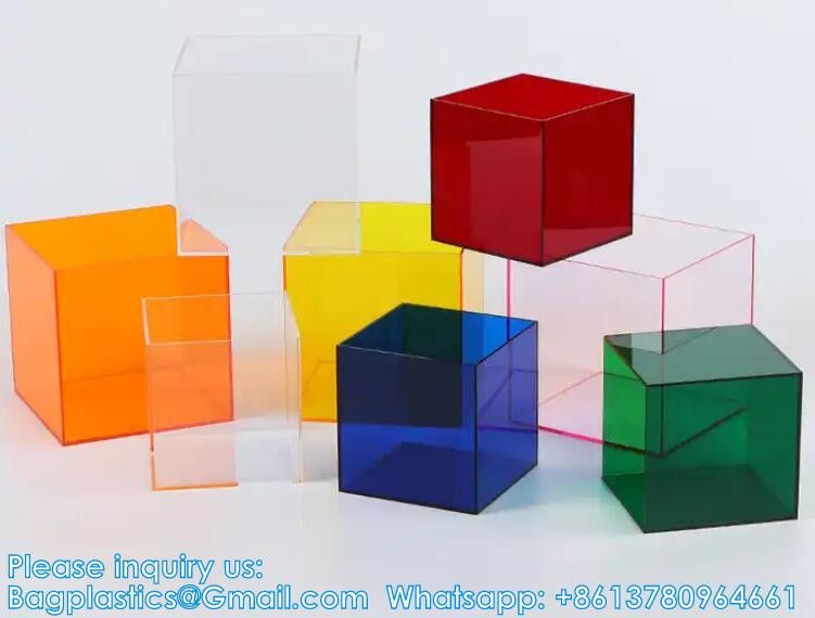 Custom Size Acrylic 5 Face Box Acrylic Display Box Wholesale Transparent Acrylic Storage Box With Lid