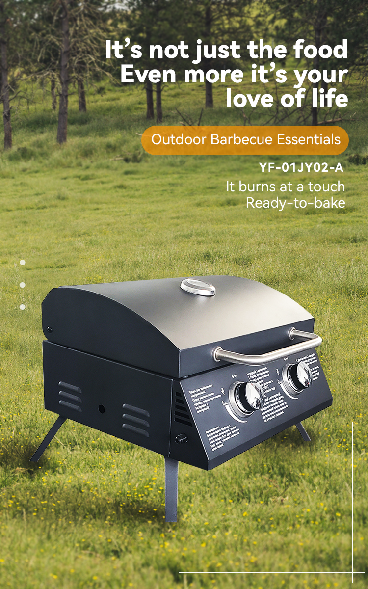 55*46.5*41cm Portable Gas BBQ Grill Outdoor Kitchen with Steel Metal Type Gas Grill