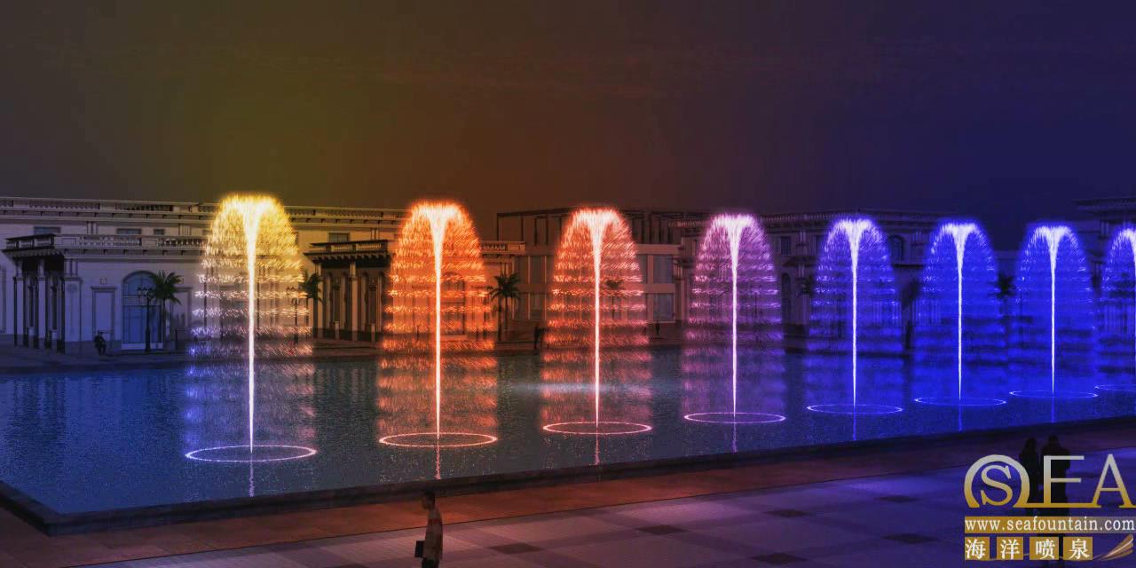 Interactive lantern music water fountain