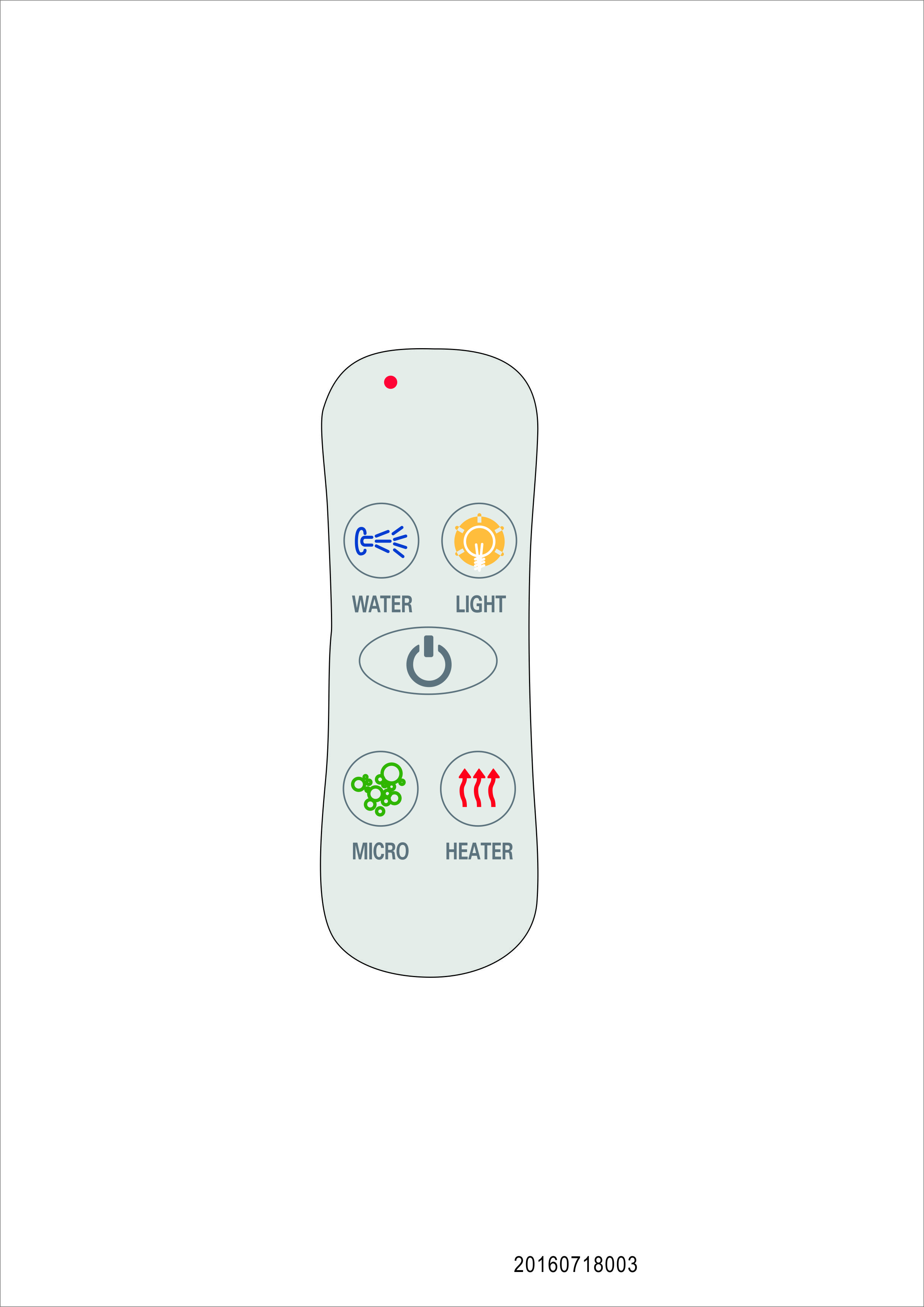 OEM ODM Lamp Control Remote Full Operational With 6 Sets Switches