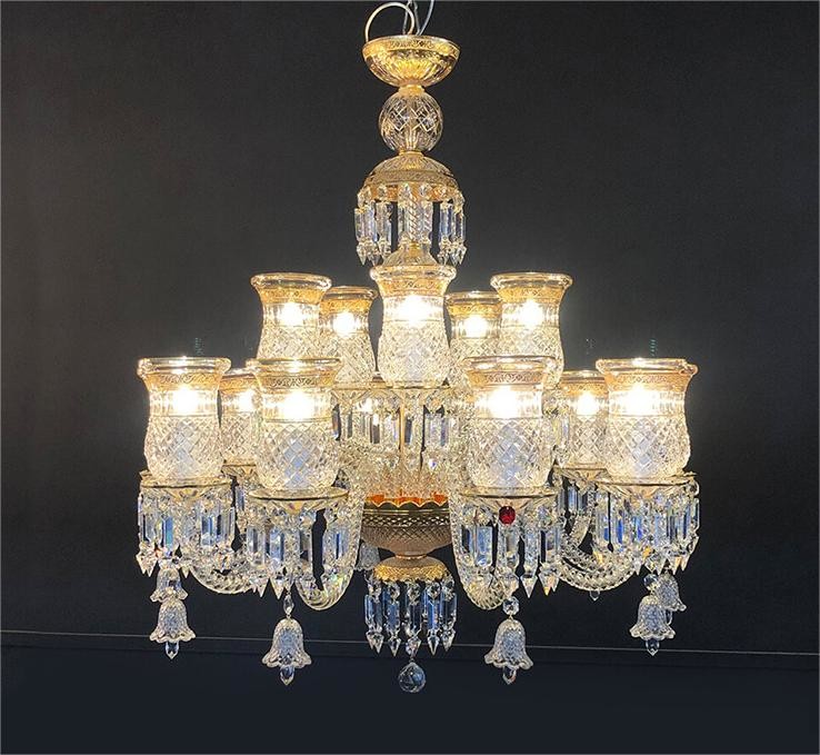 European Style Antique French Baccarat Crystal Chandelier Creative High End Club Crystal Lamp