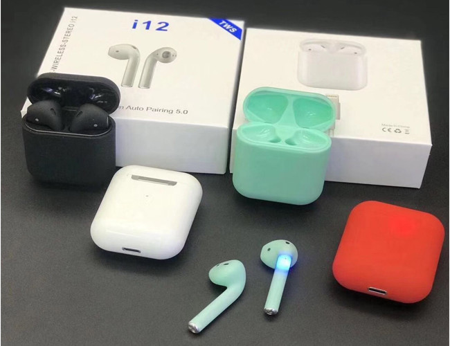 ABS Bluetooth Phone Accessories TWS I12 Super Bass Wireless Airpods Smart Earphone