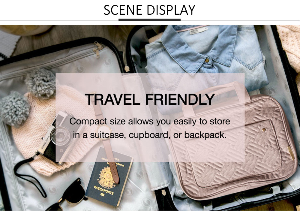Waterproof Dots Nylon Hanging Travel Toiletry Bag