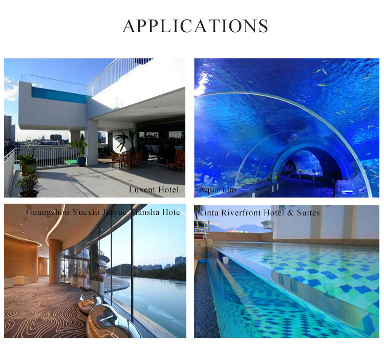 Private Villa Garden Acrylic Glass Pool Resistant To Weather Floor Swimming Pool