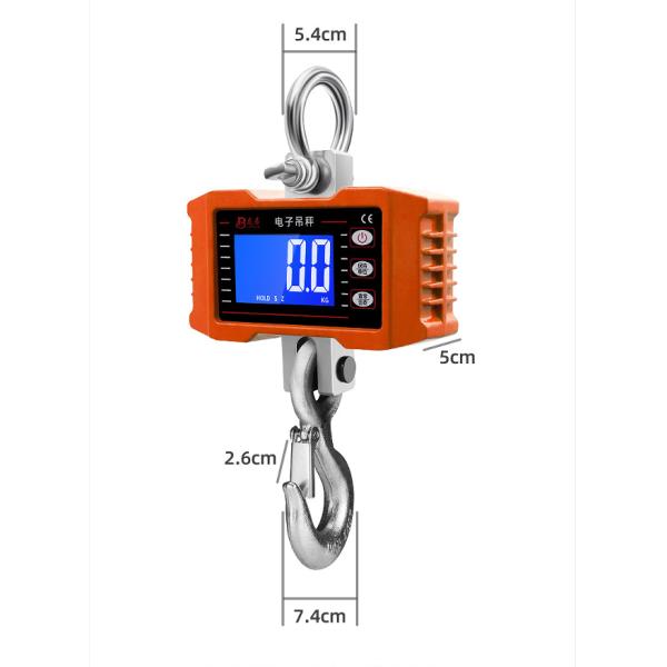 300 Kg Industrial Electronic Crane Scale with Digital LCD Display OEM Steel TCS 100kg 200kg 500kg Hook Hanging Weight Scales