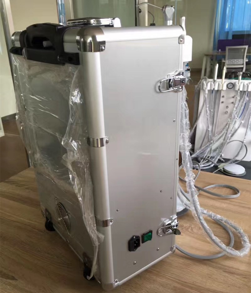 Mini Suitcase Veterinary Portable Dental Unit With 6pcs Holder And Suction