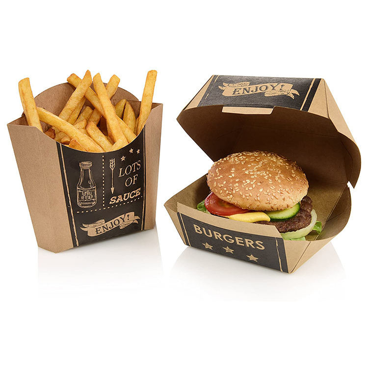 Custom Printing Fast Food Paper Box Packaging For Food Delivery 40g-80g