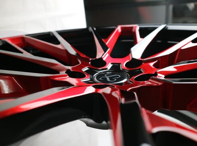 21*10 inch staggered flame red forged wheel rim cutomize design for Benz