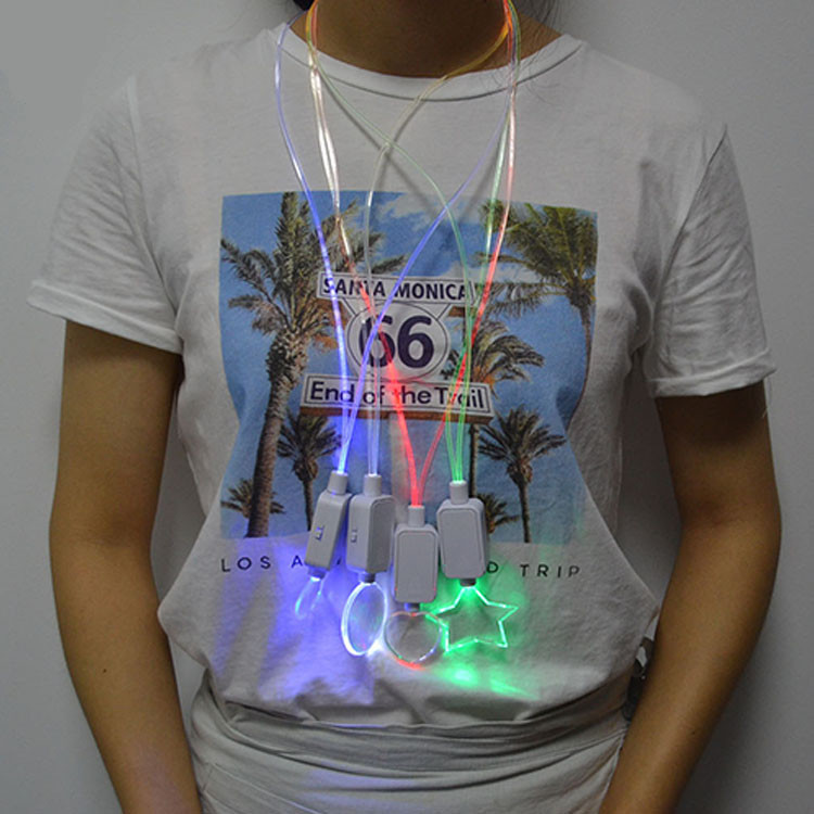 Colorful Concert LED Voice Controlled Lighting Necklace Logo Customized