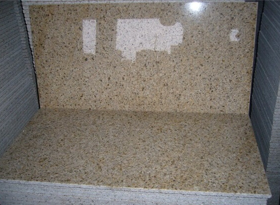 G682 granite Kitchen Countertops , Cut To Size Rusty Yellow granite Countertops