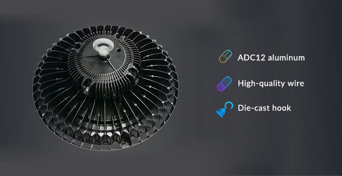 300W High Bay Led Lamp Round 45000lm Led High Bay Lights For Supermarket