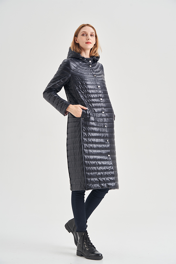 FODARLLOY Wholesale Ladies Warm Hooded Cotton-padded Clothes Women Slim Long Winter Jackets Women Coats