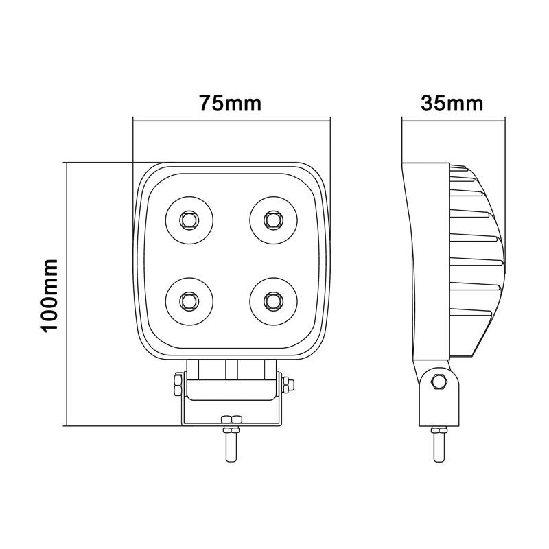 20W IP67 Waterproof 10-36V CE LED Work Tractor Light China