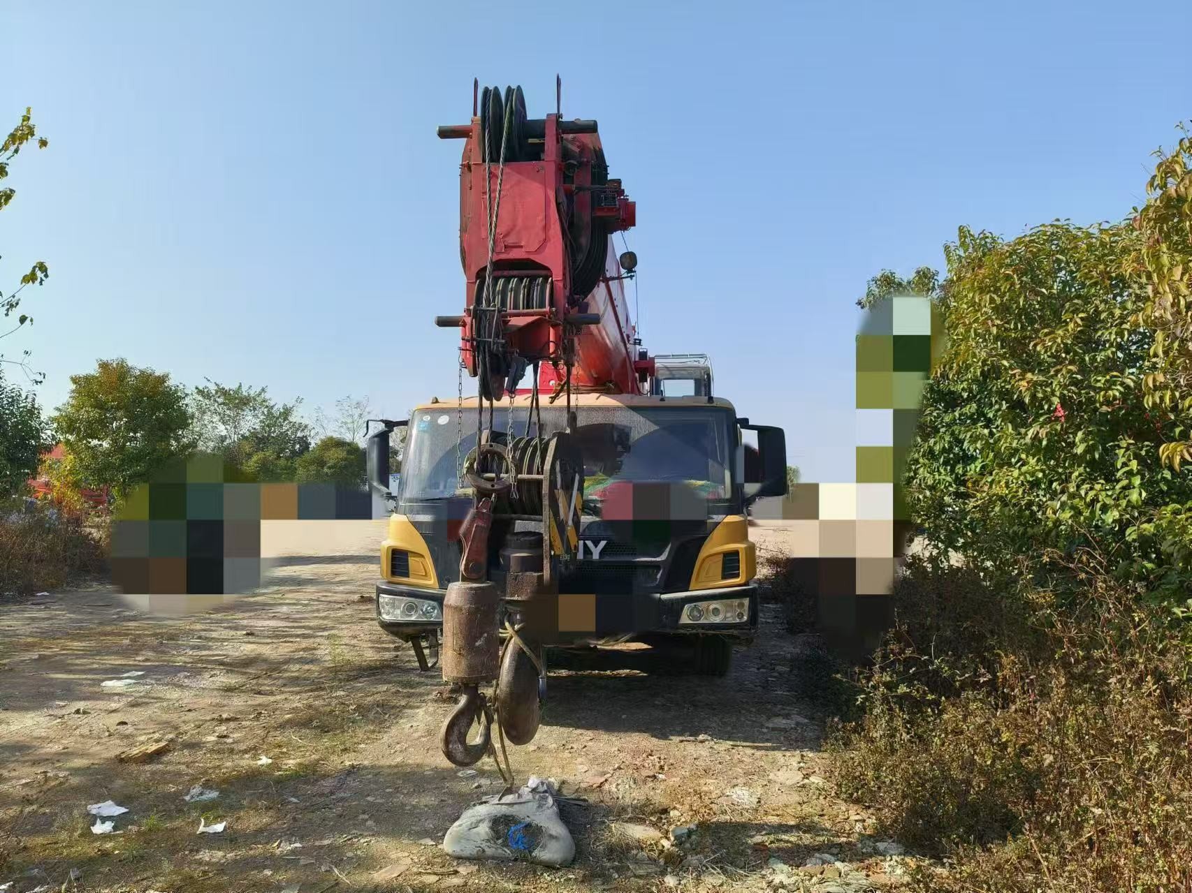 2018 Used SANY Mobile Truck Crane 55 Tons With YUCHAI Engine And 5 Crane Jib